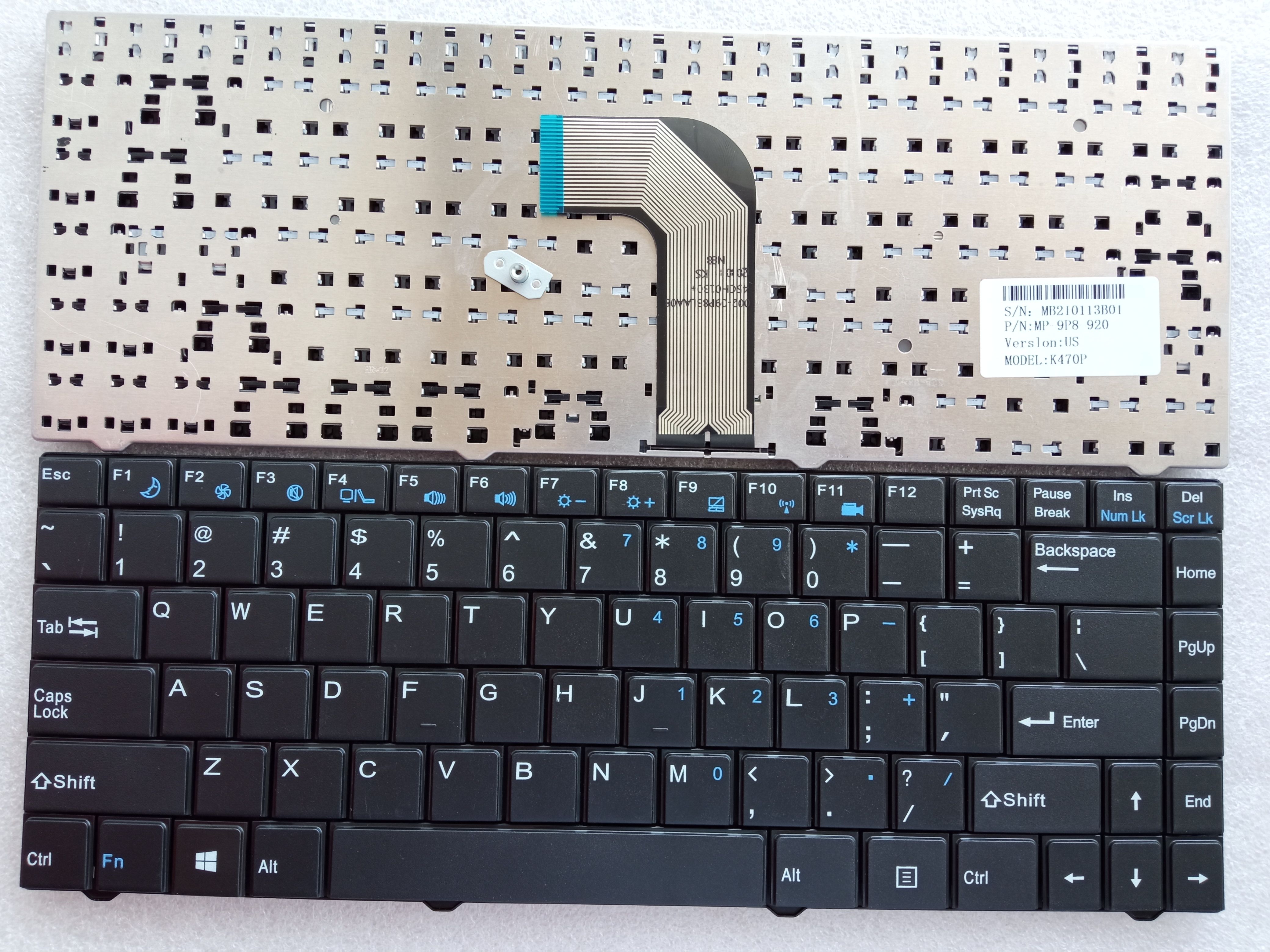 Picture of New Replacement Laptop Keyboard For HASEE K470 BLACK (OEM) US Layout